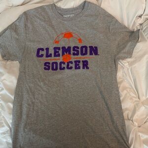 Gray Clemson Soccer T-Shirt